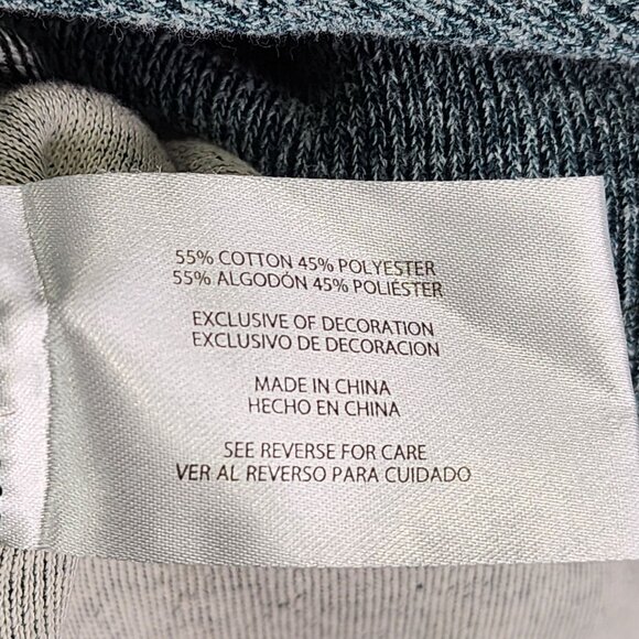 Mens Heathered Green Gap Pullover Sweater 1/4 Zip Long Sleeve Mock Neck Size L - Picture 7 of 11